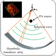 Spherical-matching hyperbolic-array photoacoustic computed tomography